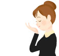 Gif animé bisous femme